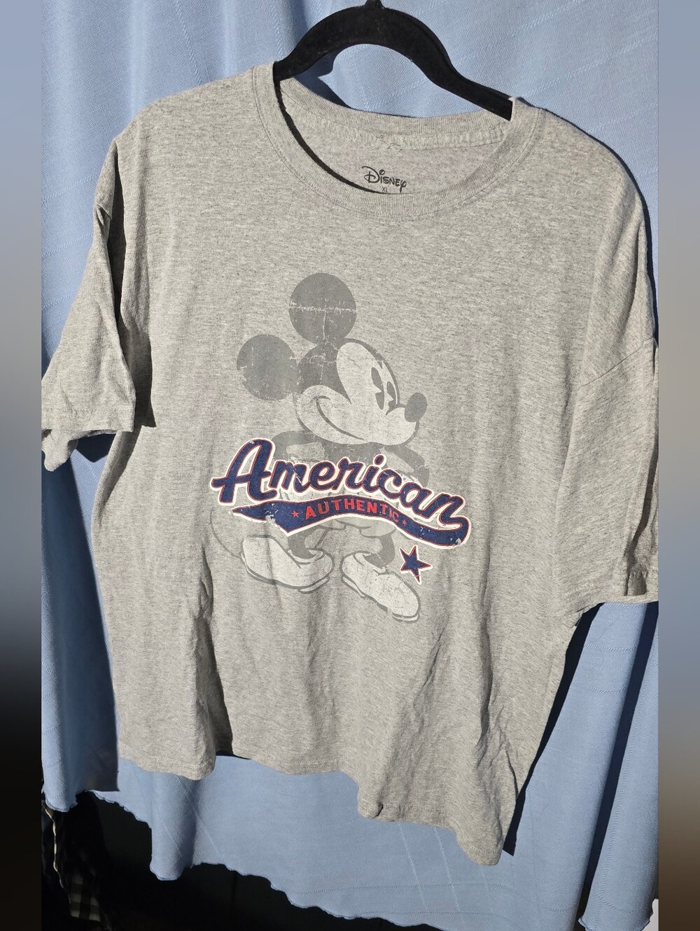 Disney Grey 'American Authentic' Mickey Graphic Tee